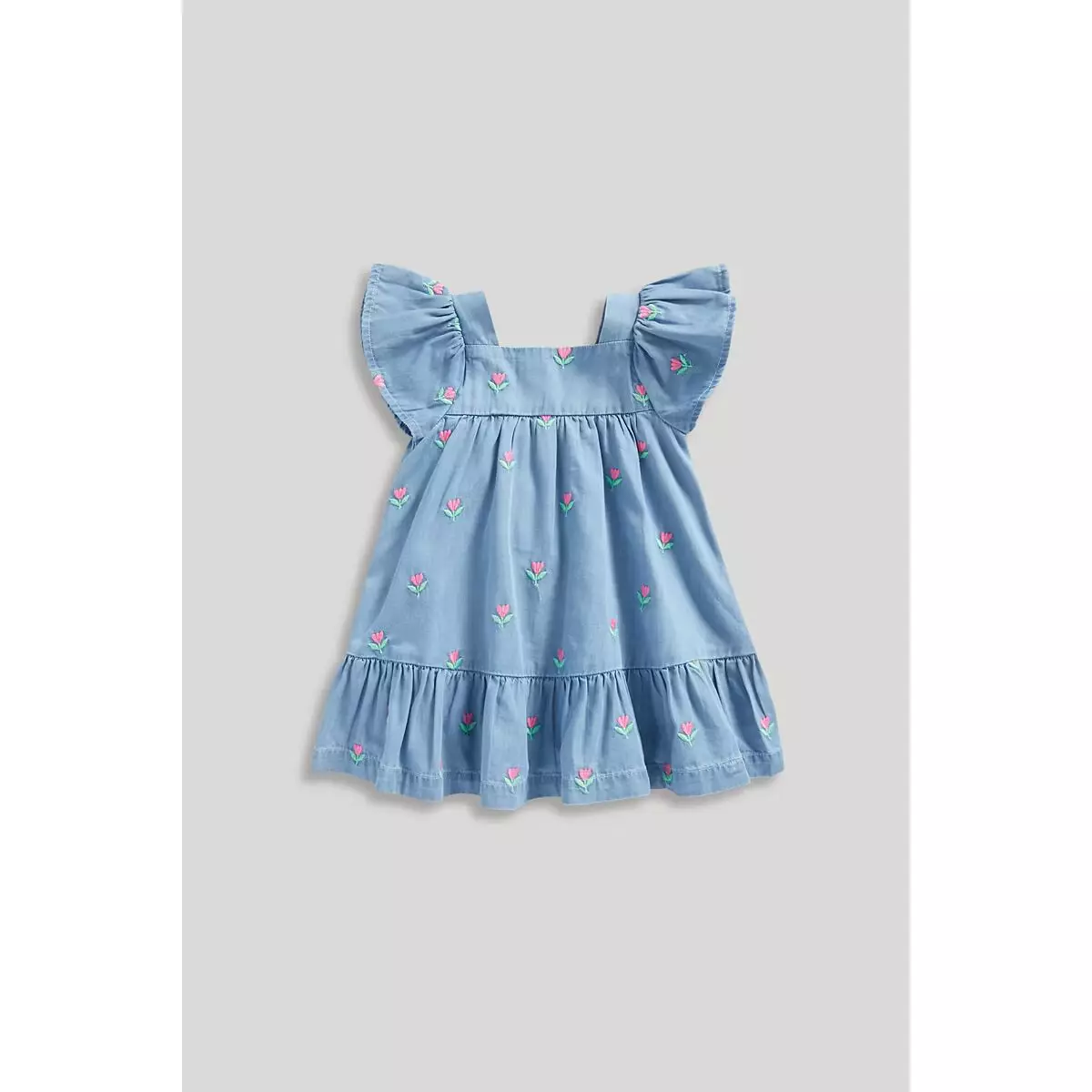 Mothercare Embroidered Denim Dress - Dress Bayi Perempuan (Biru)