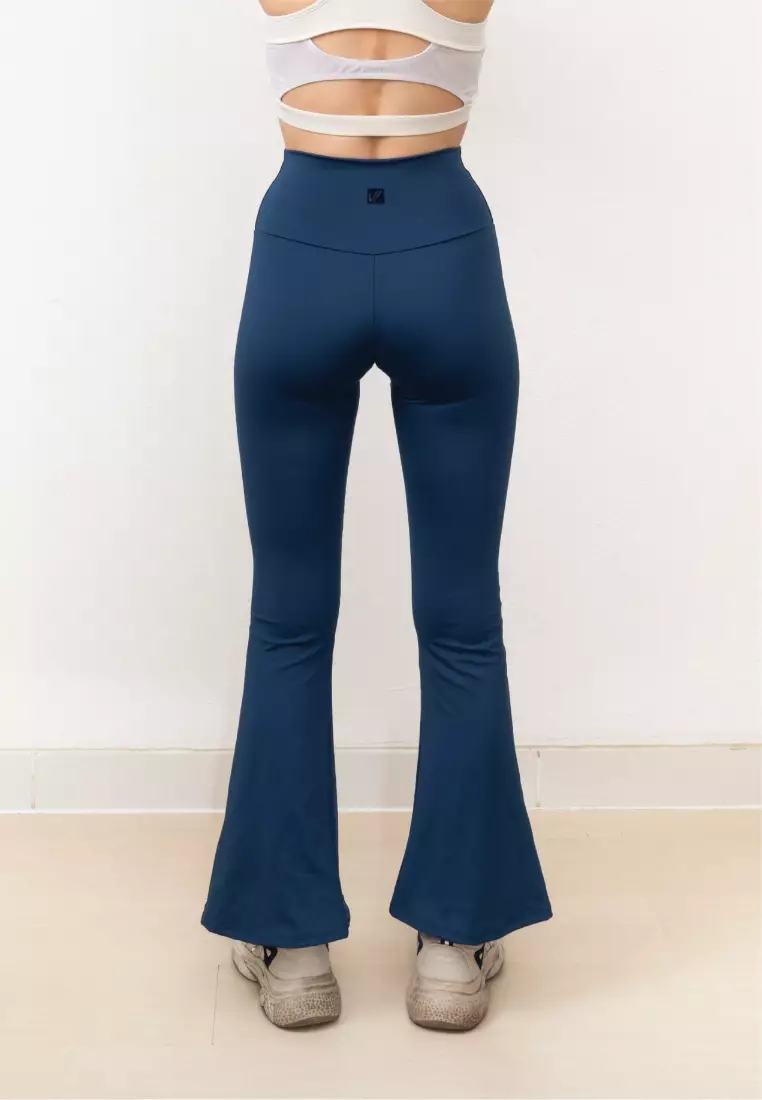 Center Split Flare Pants - Royal Blue