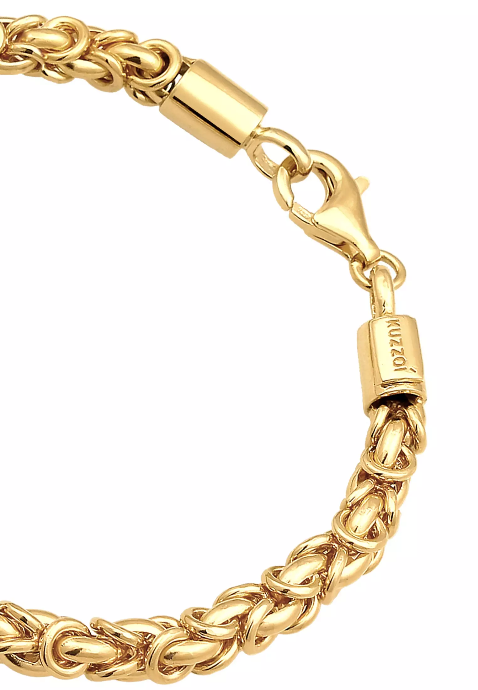 Bracelet Men Links Basic Solid Gold Plated