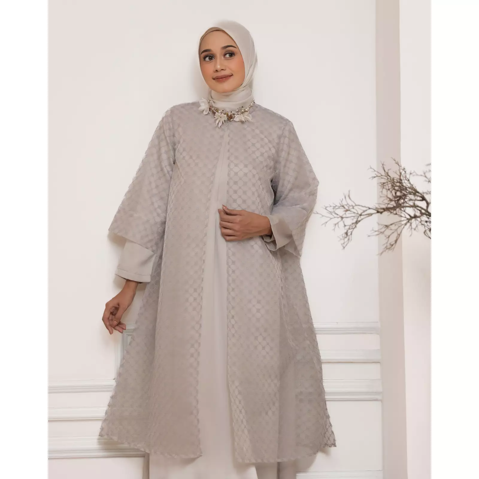 Geulis.id RAZIQA OUTER - Grey