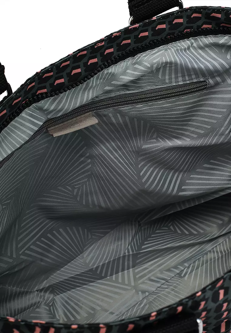 Printed Nylon Convertible Tote Bag