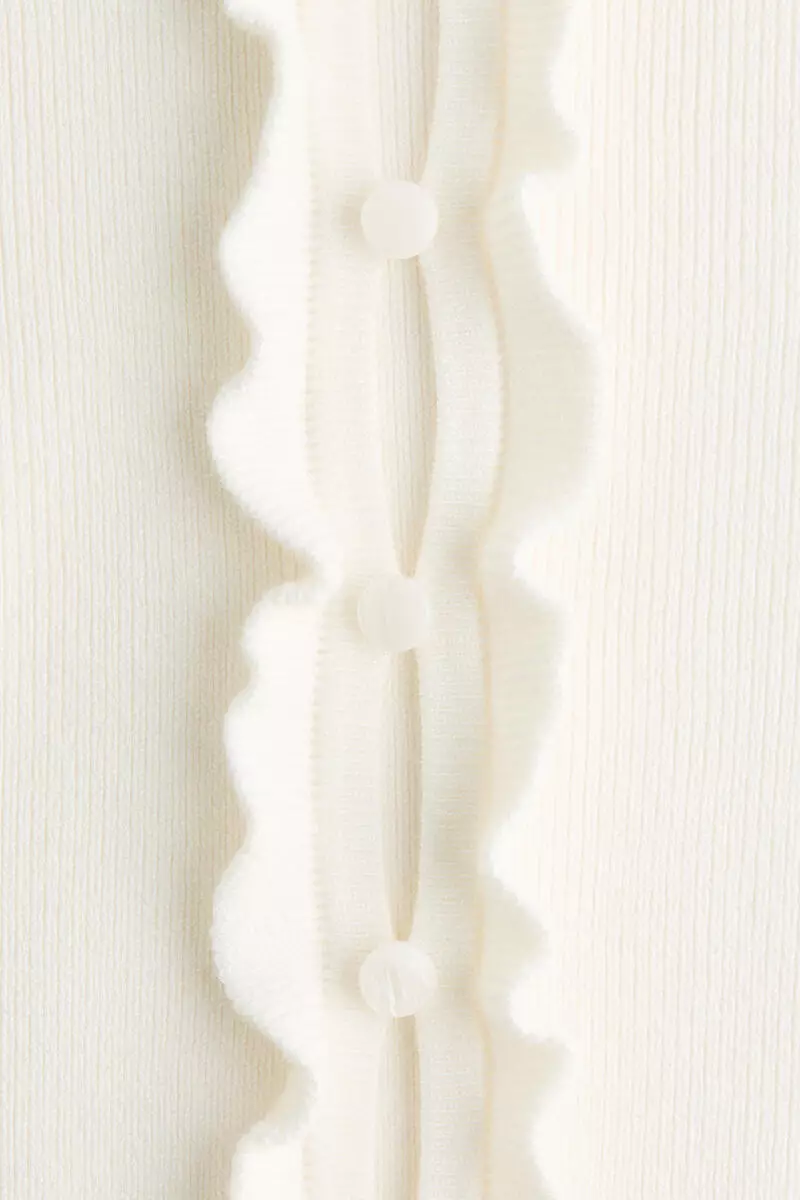 Frill-trimmed cardigan