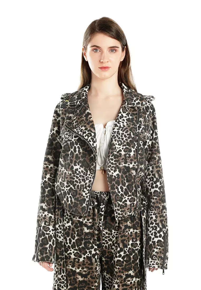 Buy London Rag Leopard Print Biker Jacket 2026 Online | ZALORA