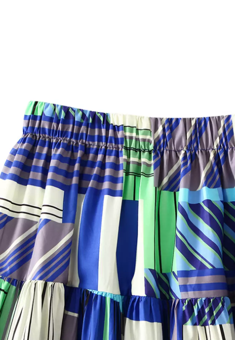 Geometric maxi skirt hot sale