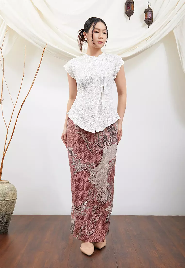 Enzy Batik Rok Batik Exclusive Marakata - Mauve