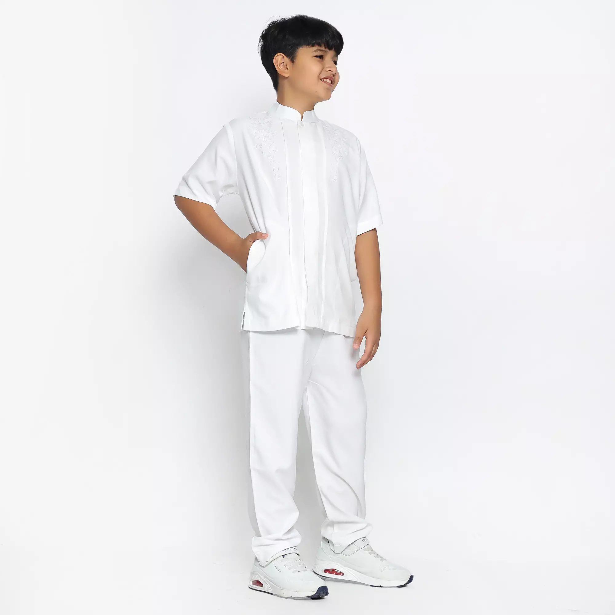Baju Koko Anak KKA 41 White Lengan Pendek