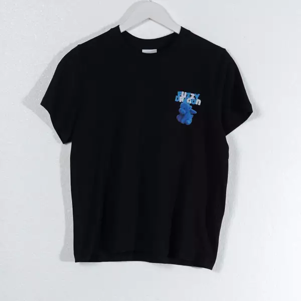 Kaos ADLV FONT FUZZY DRAGON BLUE WHITE BLACK TSHIRT LADIES 100% ORIGINAL