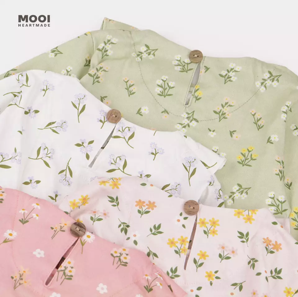 Mooi Atasan Anak Perempuan Erica Ruffle Top - Pink Snow