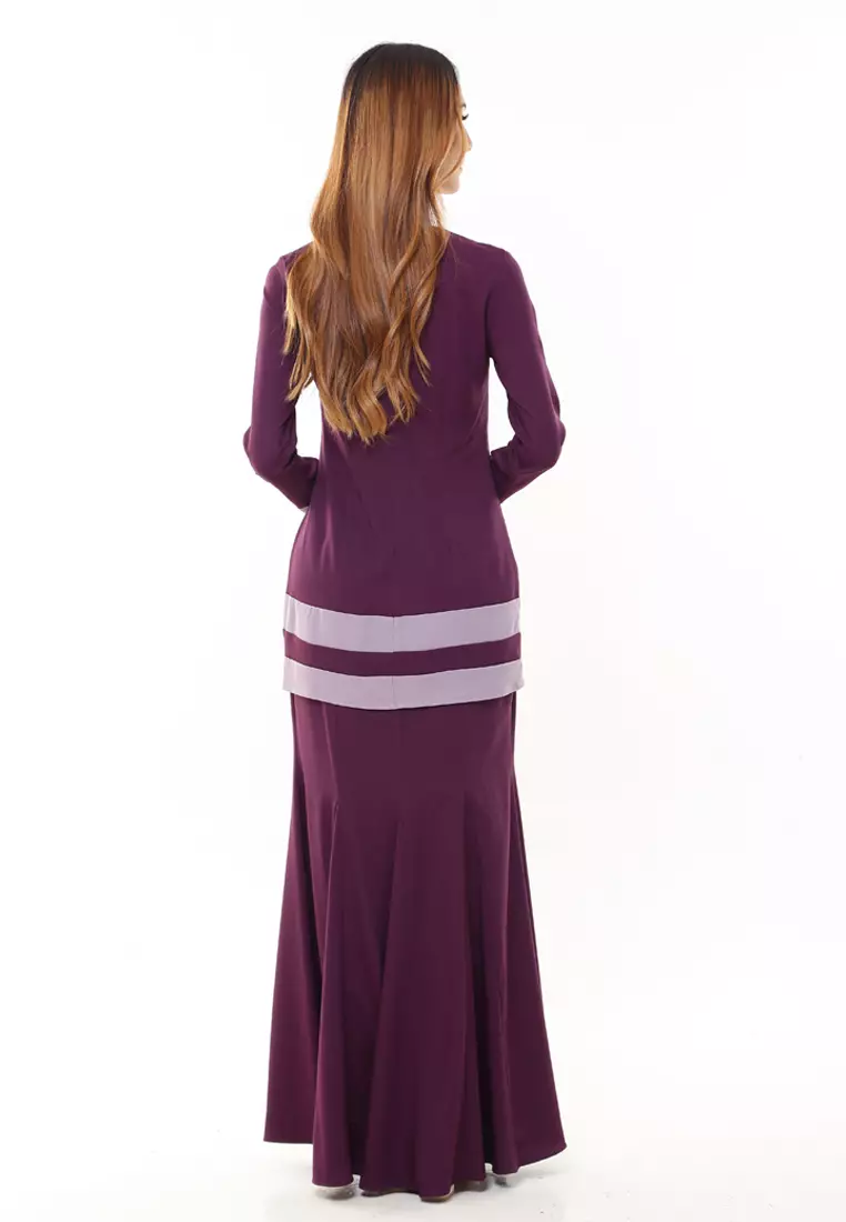 Alicia Kurung Modern in Dark Purple