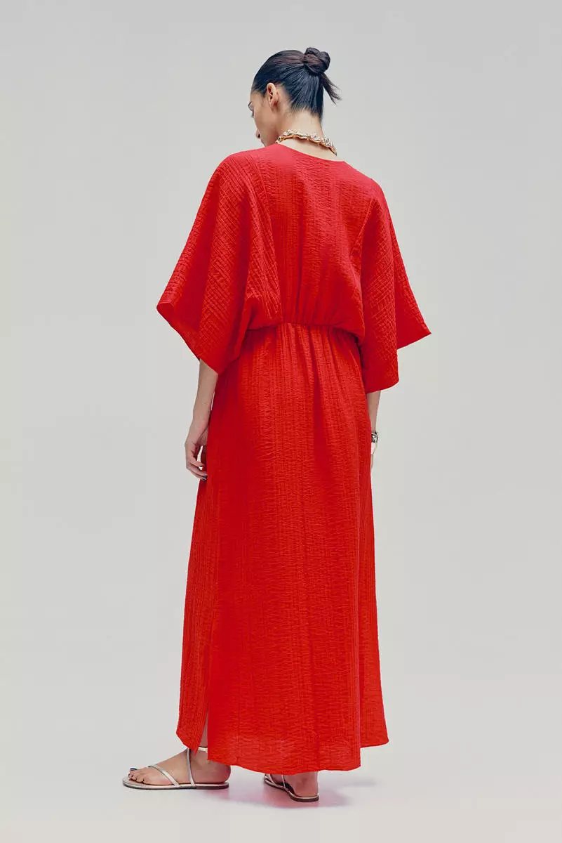 Waisted kaftan dress