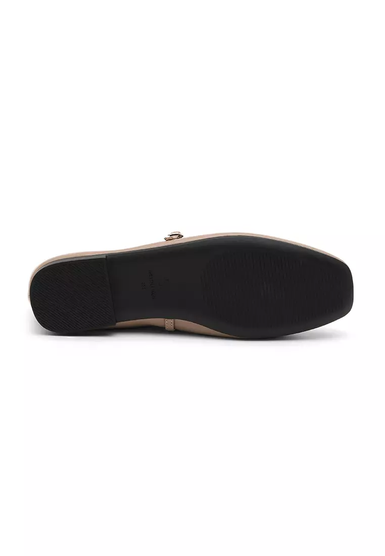 Honeydew Maryjane Flats (1cm) - Beige