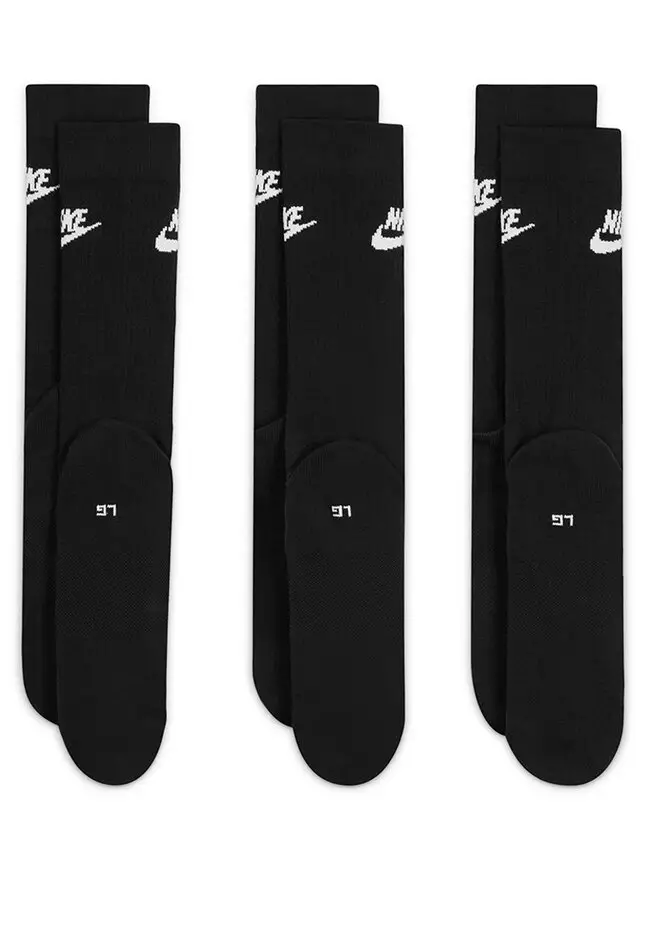 Sportswear Everyday Essential Crew Socks (3 Pairs)