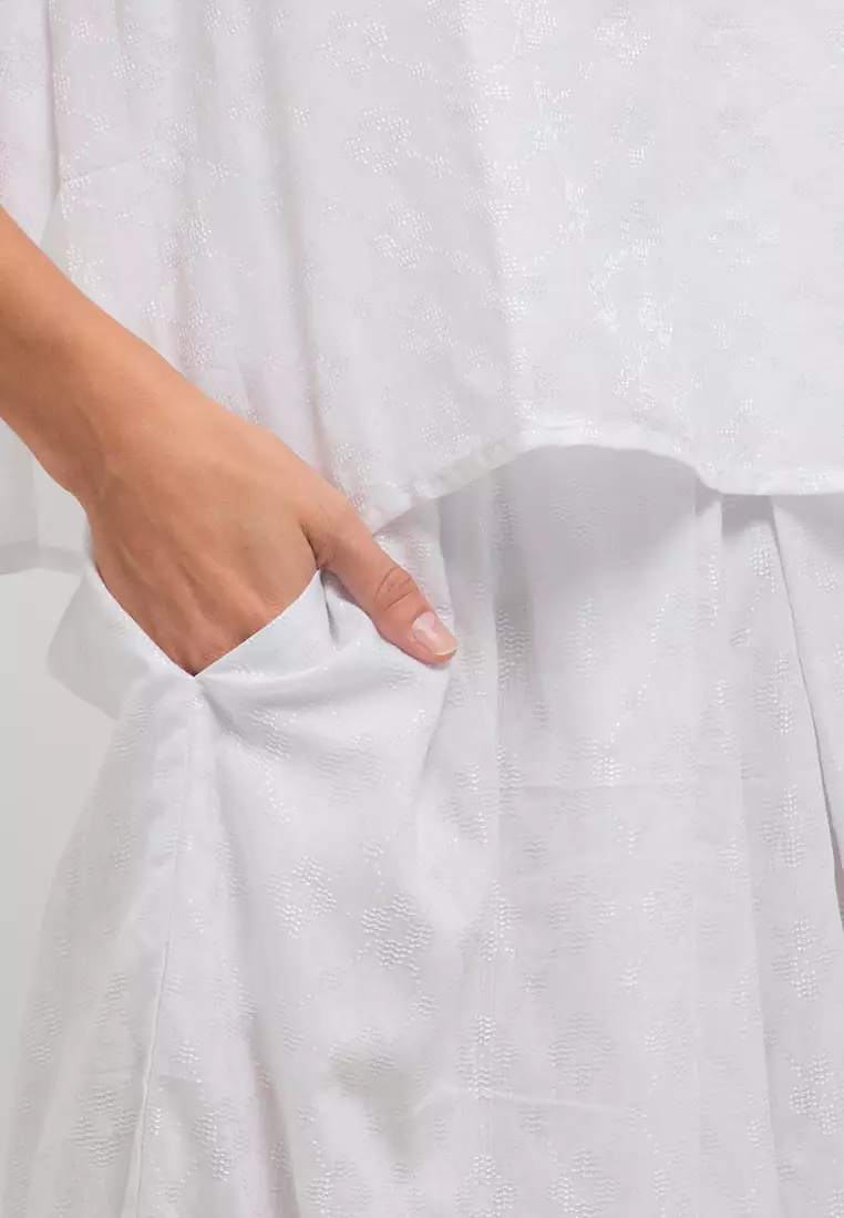 SET Vest SideButton&L.Pants Pleated High Waist