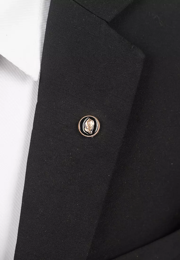 Houseofcuff lapel pin brooch bros untuk jas TUSUK HITAM A09