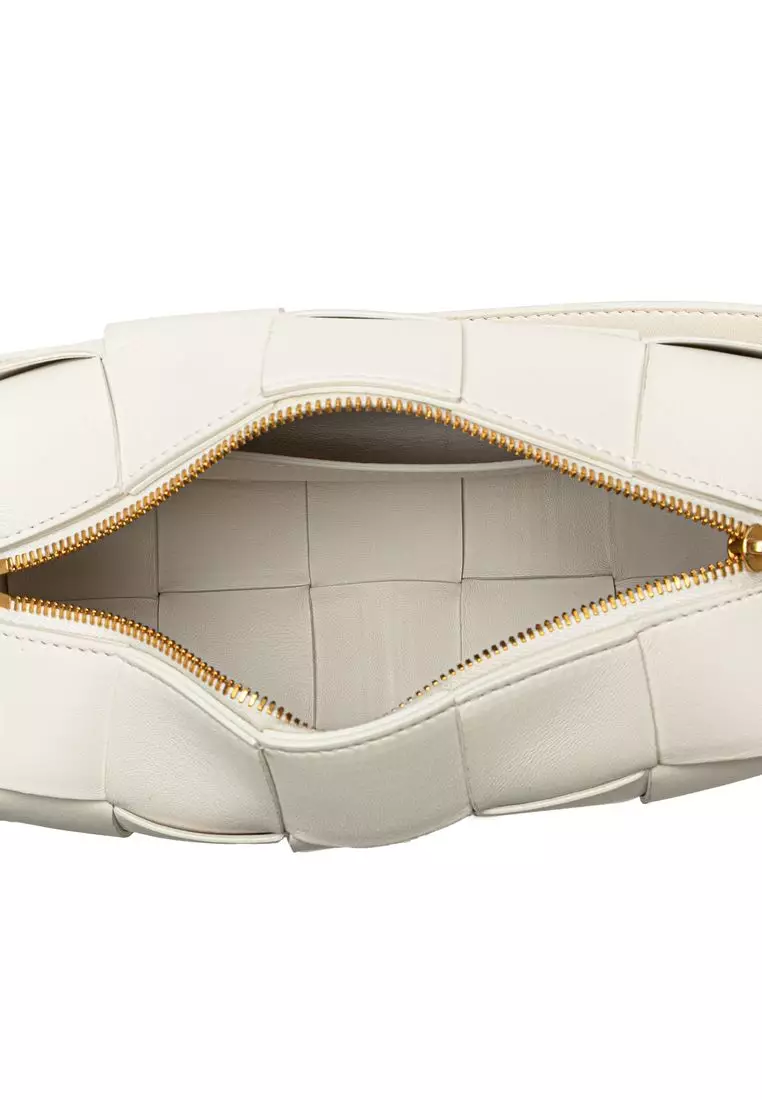 Pre-Loved Bottega Veneta Small Lambskin Intrecciato Brick Cassette