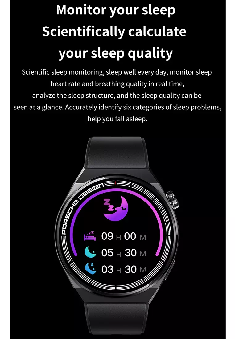 SmartWatch GT8 Anti Air Original Layar Terang 1.28''Pemantauan Tidur Alat pengukur langkah Jam Pintar black