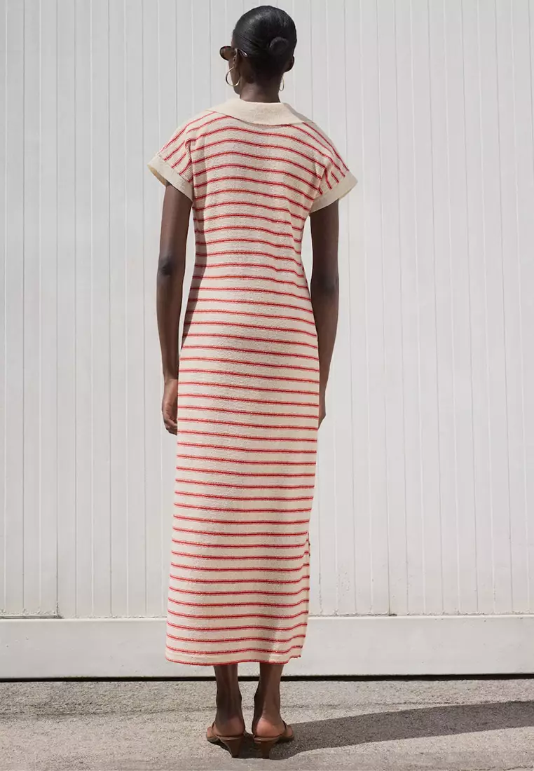 Long Striped Knitted Dress