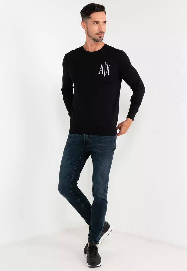 Armani exchange deals logo sweater