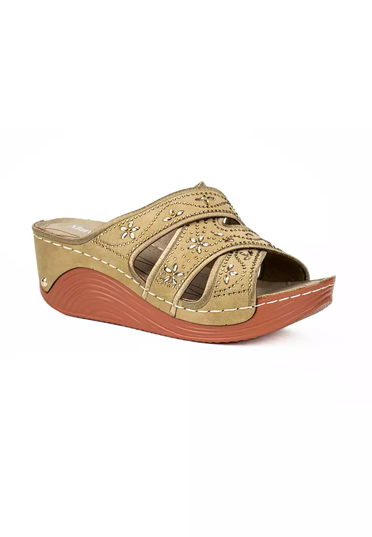 Discount on Mario D' boro Runway  shoes - SKU: Women's Wedge Sandals LV 22412 Beige C51 C70