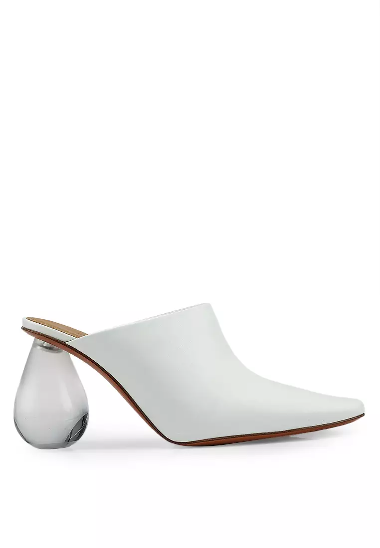 Discount on Loewe  shoes - SKU: Leather Drop Heel Mules (Tr)