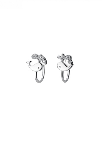 HAPPY FRIDAYS silver 925 Silver & Zircon Whale Ear Cuff JW AR-G1630 04116AC622EC0CGS_1