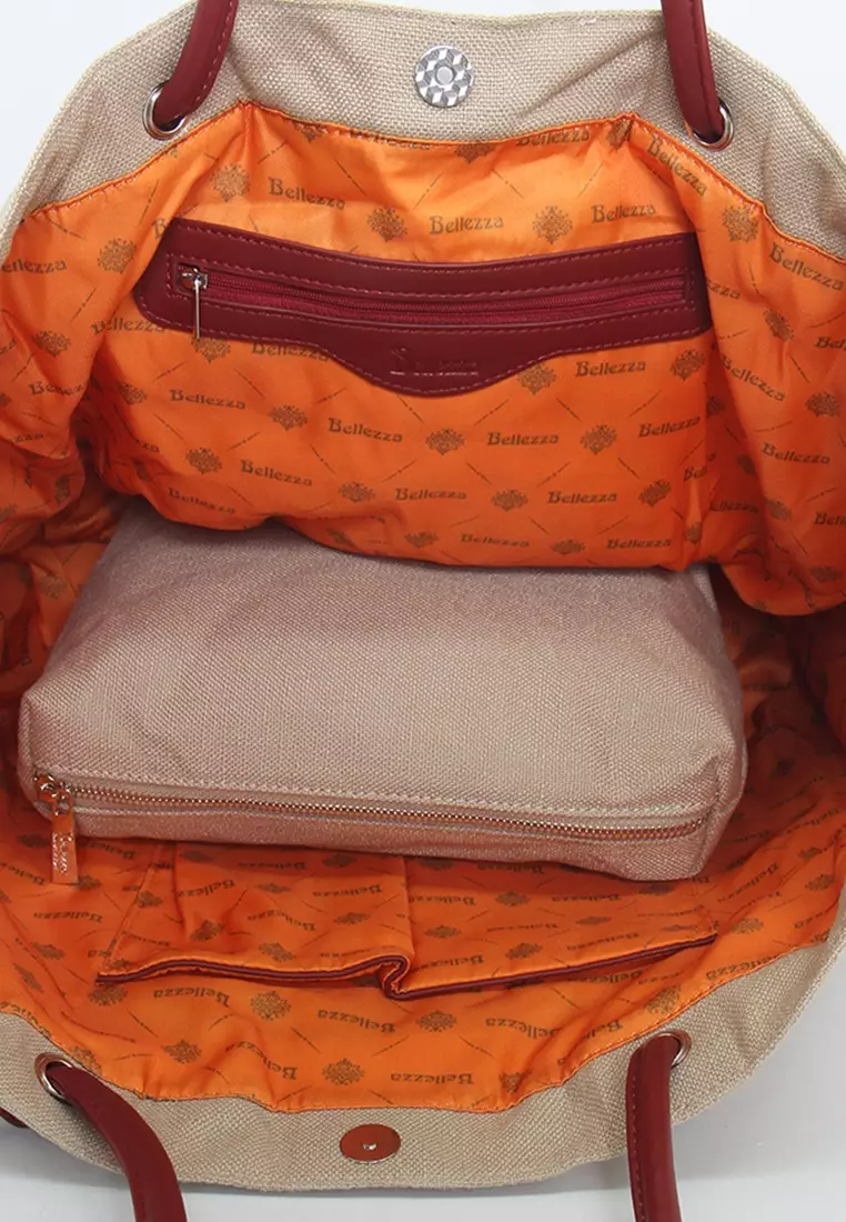 Bellezza Handbag MS-24817 Red Wine