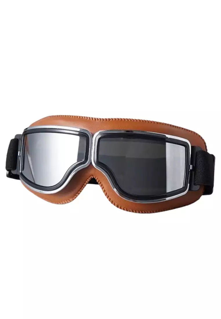 Kacamata Goggles Classic Harley UV Protection 812 ORIGINAL - Brown
