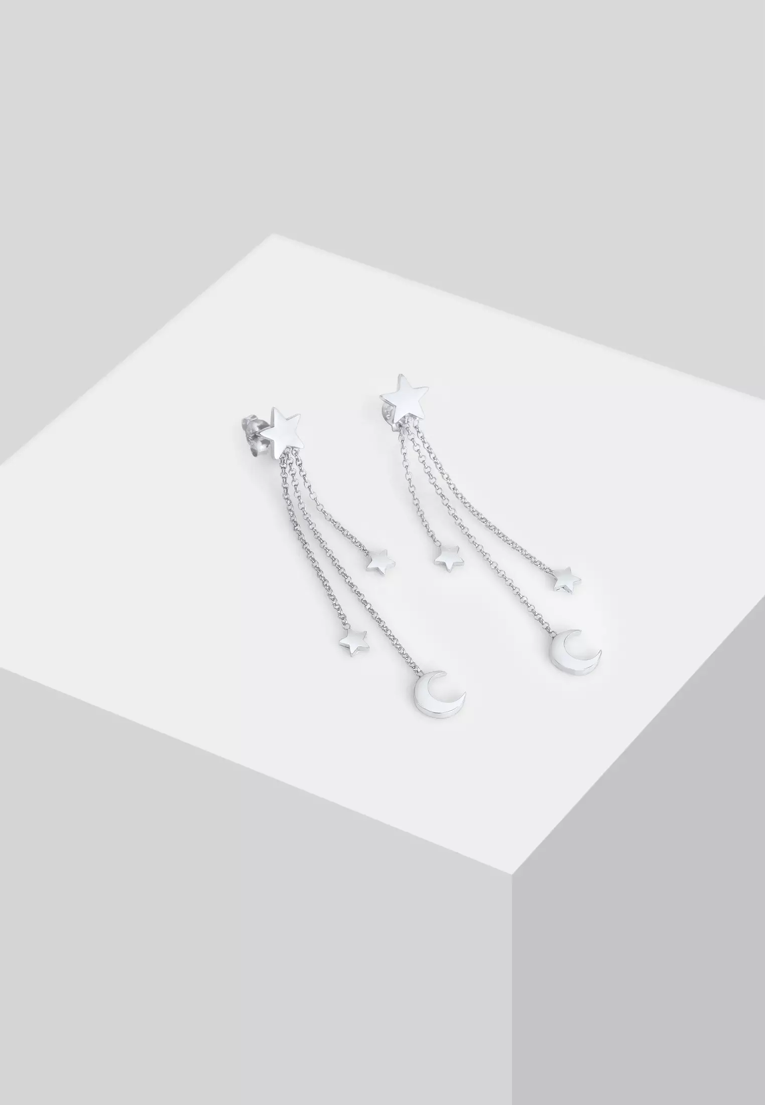 Earrings Dangles Stars Crescent Moon Astro Trend