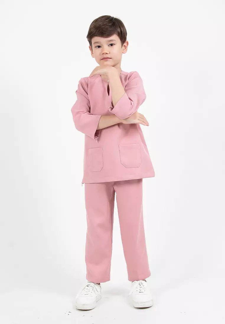 Alain Delon Slim Fit Baju Johor Ayah Anak Sedondon set - 19024504C-62Belacan