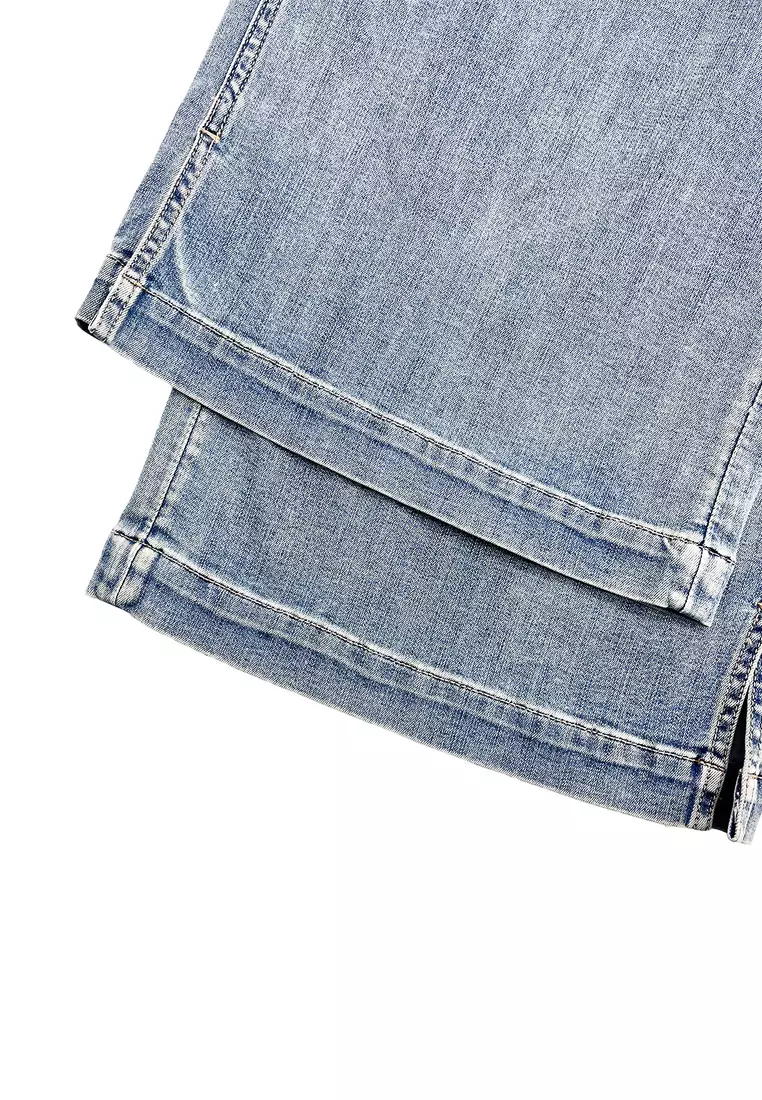 Women's Grey Tint Wide Leg Cool Jade Jeans