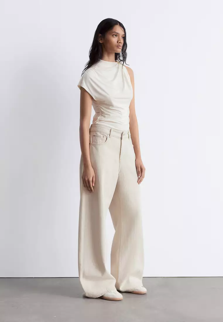 Ruche Gold-Buckle Top
