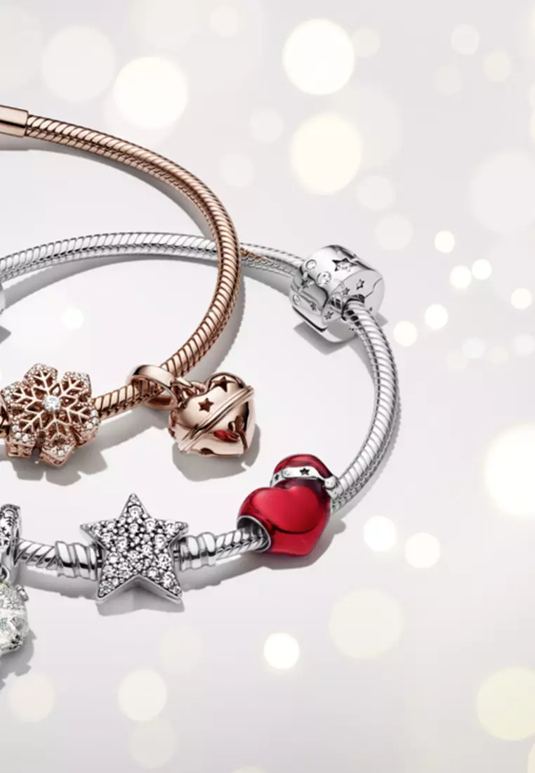 Buy PANDORA PANDORA Metallic Red Christmas Heart Charm Online ZALORA