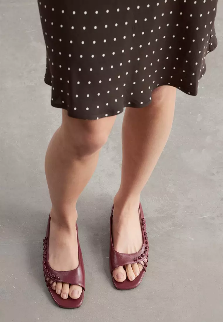 Leather Slingback Sandals