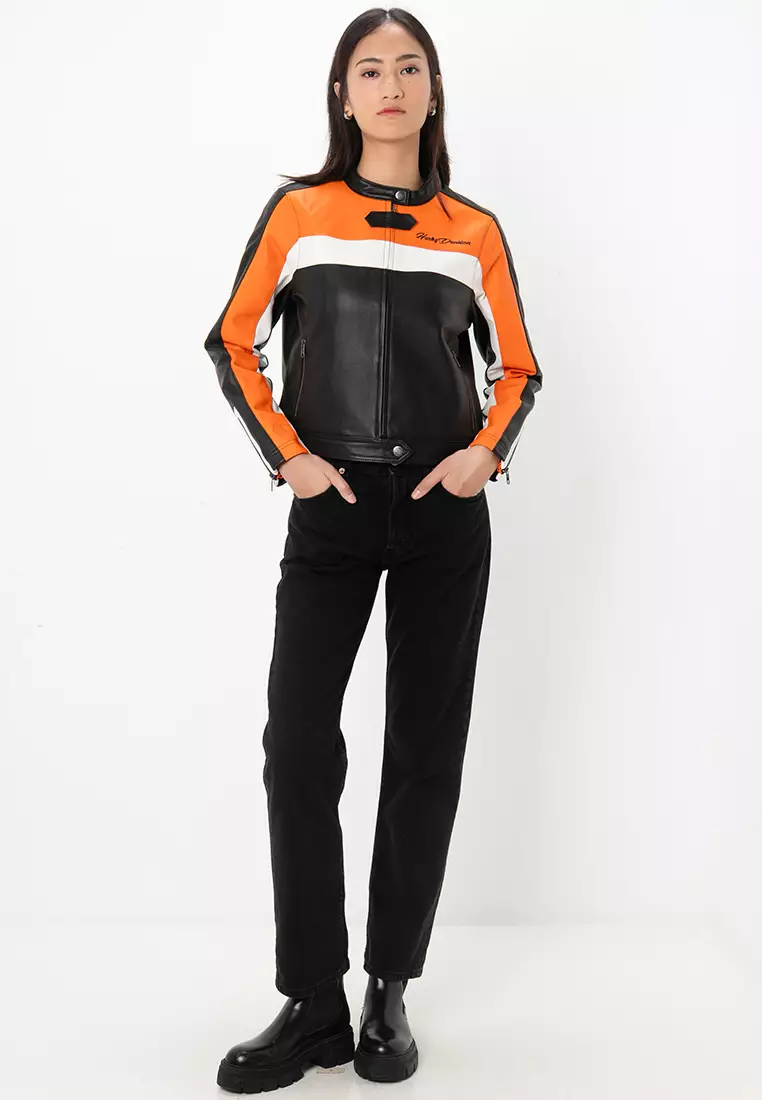 Harley-Davidson® Essential Moto Blocked Leather Jacket