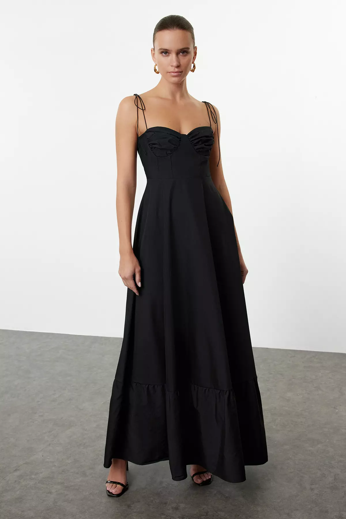 Cotton Sweetheart Maxi Dress