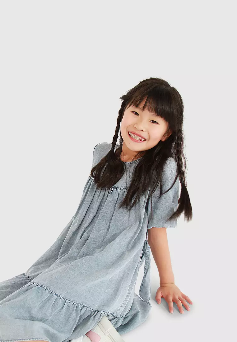 Belle & Bloom Pure Love Dress in Mid Denim