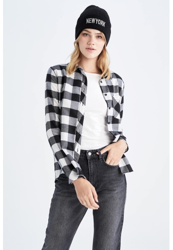Buy DeFacto Regular Fit Plaid Flanel Long Sleeve Shirt 2023 Online | ZALORA  Singapore