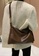 Lara brown Women's Plain PU Leather Zipper Tote Bag Shoulder Bag - Coffee 98AD2ACF272718GS_4