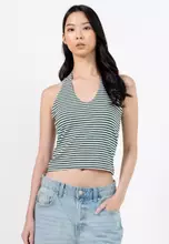Madi Stripe Heritage Green/ White
