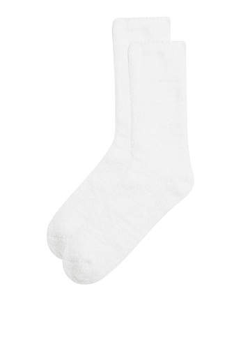 Monki white White Chenille Socks 298CFAA804CB2AGS_1