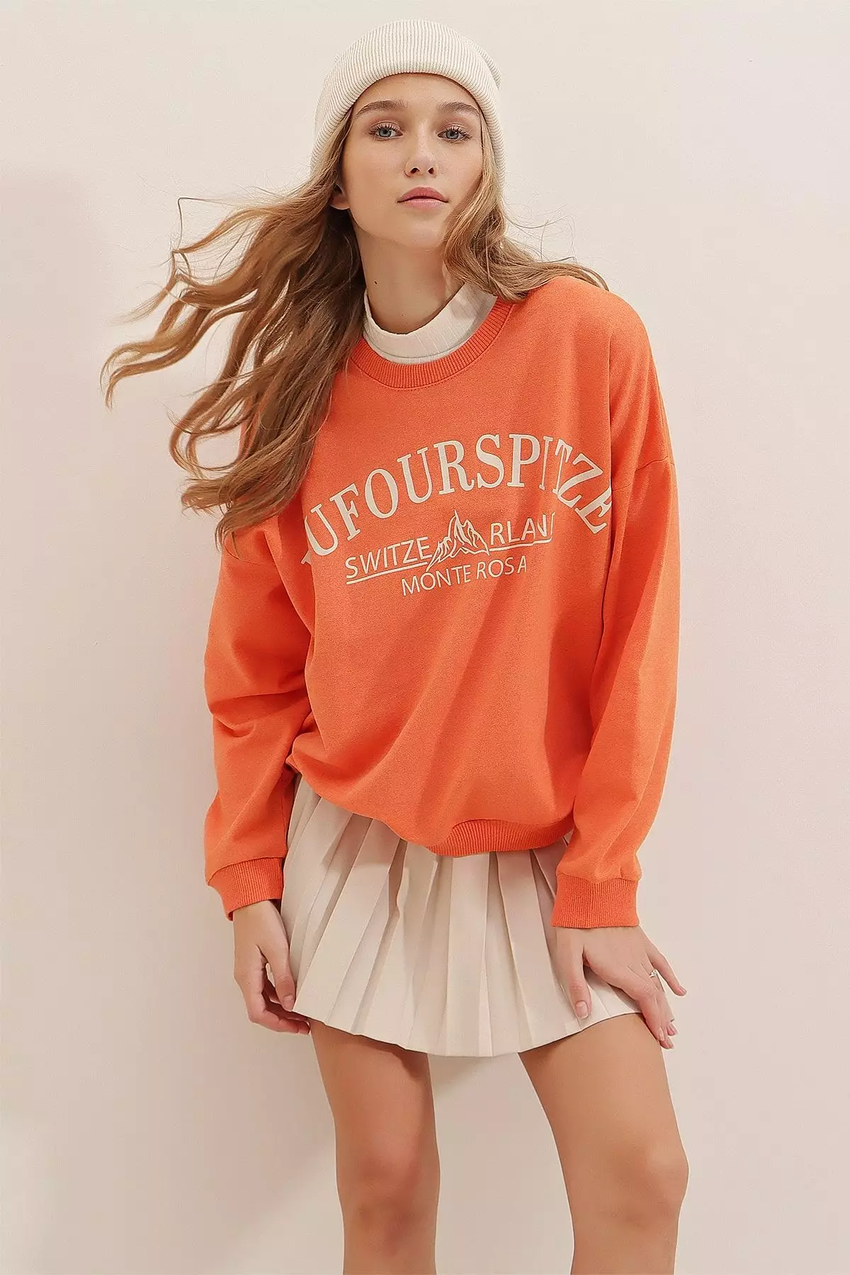 Printed Oversized Sweatshirt