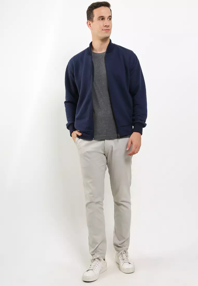 GRAHANGGRA Comfy Jaket Diamond Fleece - Navy Blue