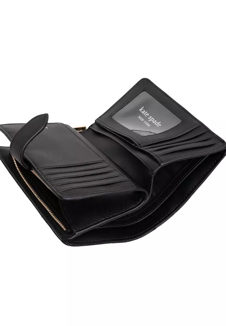 Carey Medium Compartment Bi-fold Wallet - Black