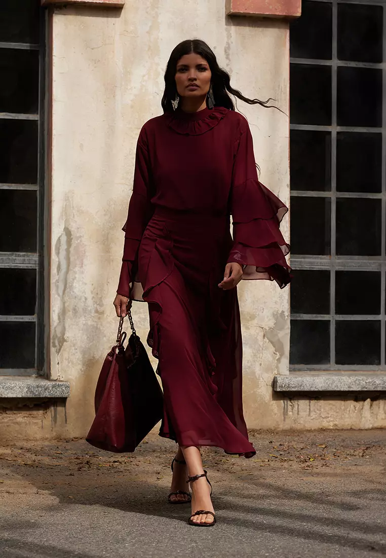 MODEST Ruffle Detailed Maxi Skirt
