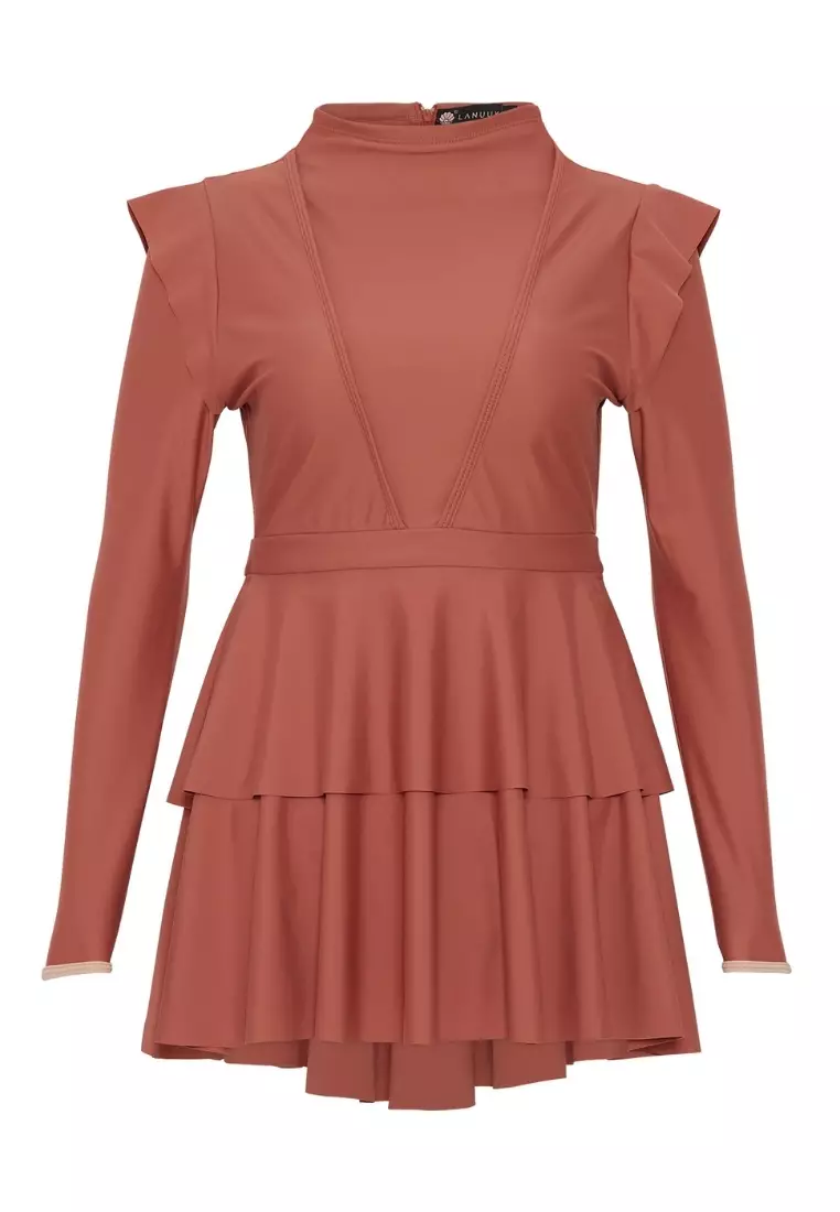 LANUUK Serena Modest Swim Dress – Clay