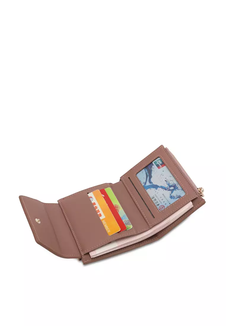 Women's Short Purse With Coin Compartment - Purple