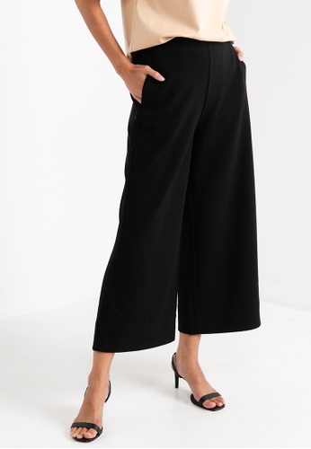 ck Calvin Klein black Polyester Crepe Elasticated Pants AD2AEAAEC5CF06GS_1