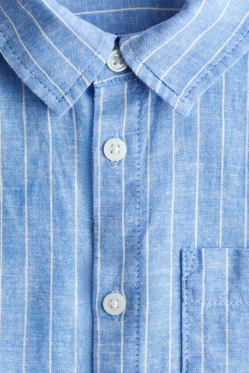 Linen-blend shirt