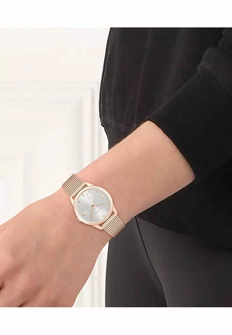 Stargaze Women's Watch Ionic Plated Carnation Gold Steel Strap - White Dial 2001306