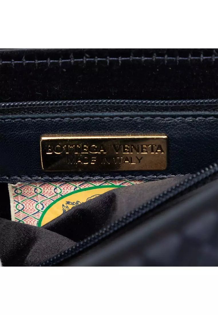 Pre-Loved Bottega Veneta Satin Intrecciato Shoulder Bag